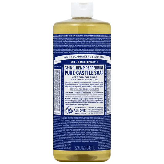 Dr. Bronner's Organic Pure Castile Liquid Soap Peppermint 32 fl oz Liquid Soap Pasteur Pharmacy