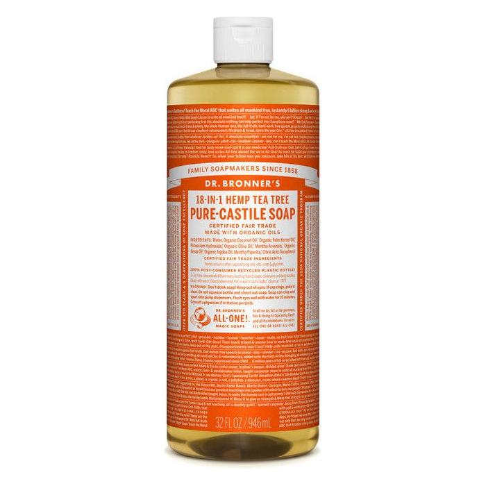 Dr. Bronner's Organic Pure Castile Liquid Soap Tea Tree 32 fl oz Liquid Soap Pasteur Pharmacy