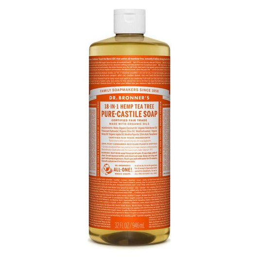 Dr. Bronner's Organic Pure Castile Liquid Soap Tea Tree 32 fl oz Liquid Soap Pasteur Pharmacy