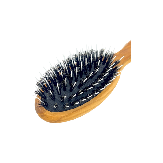 Dural Olive wood rubber cushion hair brush with boar bristles and nylon Hair Brush Pasteur Pharmacy