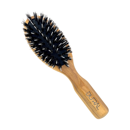 Dural Olive wood rubber cushion hair brush with boar bristles and nylon Hair Brush Pasteur Pharmacy
