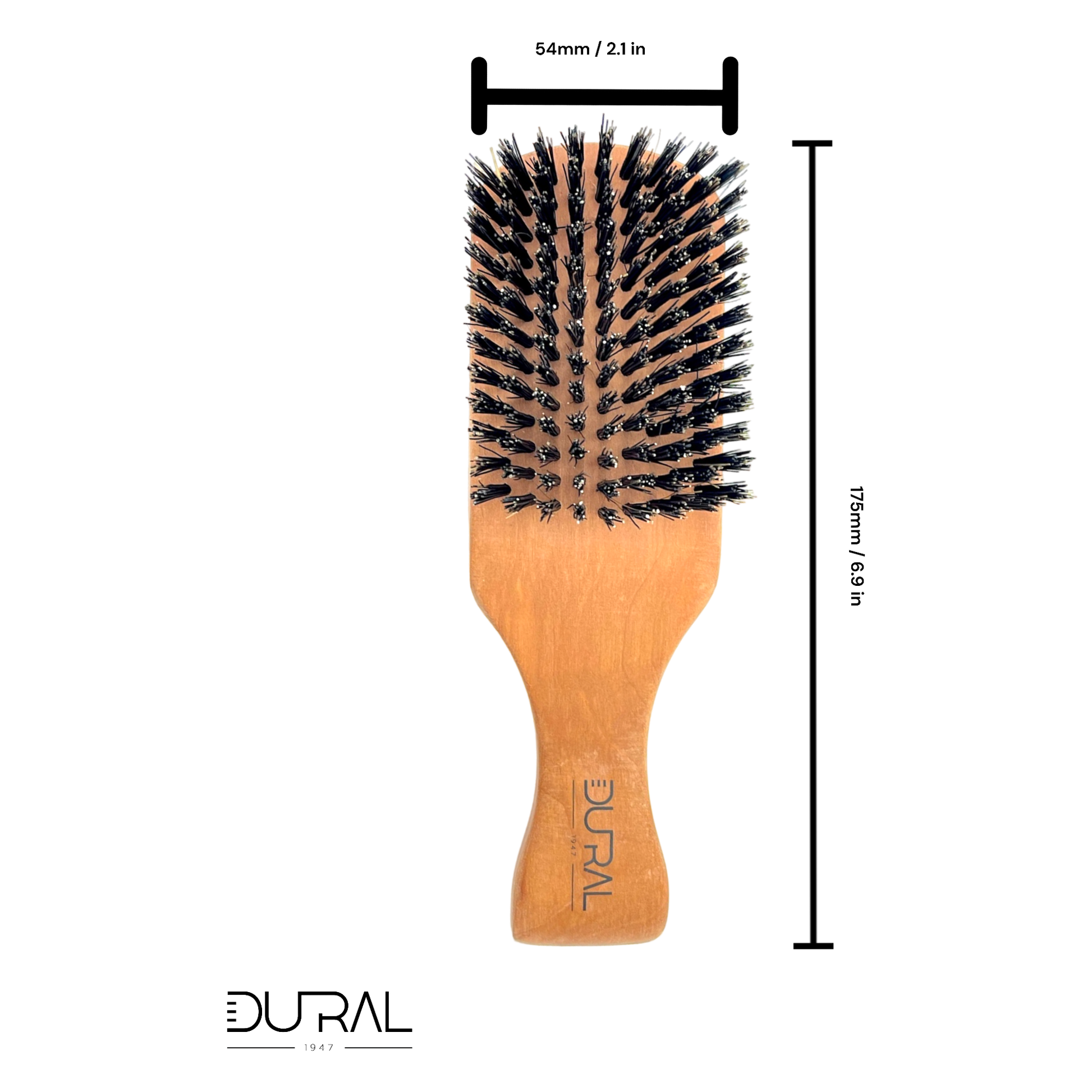 Dural Pear Wood Men's Brush With Wild Boar Bristles Men's Hair Brush Pasteur Pharmacy