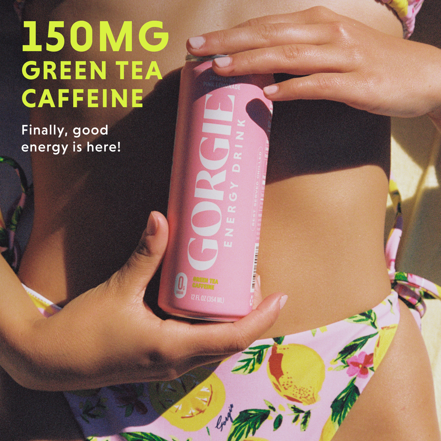 GORGIE Sparkling Pink Lemonade - 12 Cans Pack Energy Drink GORGIE