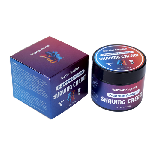 WhollyKaw Warrior Kingdom Luxury Shaving Cream - Peppermint Eucalyptus Shaving Cream Pasteur Pharmacy