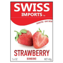 Swiss Imports Strawberry Sugar Free Bonbons Hard Candy Drops 1.4 Oz Candy Pasteur Pharmacy