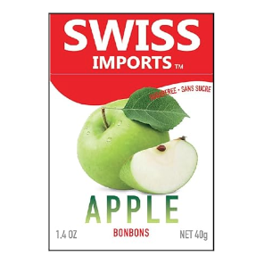 Swiss Imports Apple Sugar Free Bonbons Hard Candy Drops 1.4 Oz Candy Pasteur Pharmacy