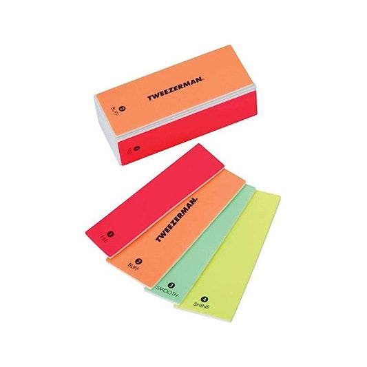 Tweezerman - 4-in-1 File, Buff, Smooth & Shine Block Neon Nail File Pasteur Pharmacy