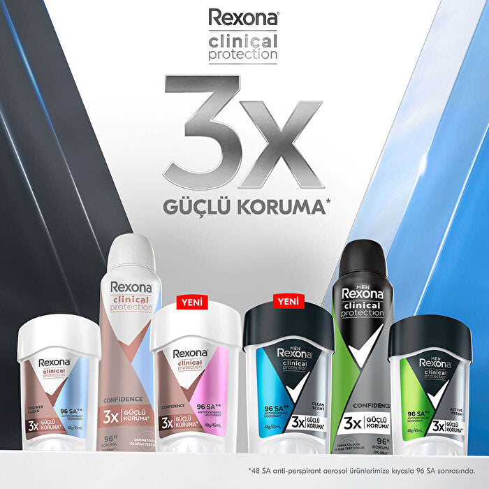 Rexona Men Clinical Protection Stick Deodorant Clean Scent - 45ml