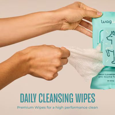 WagWell Daily Hypoallergenic Dog Grooming Wipes – Fragrance-Free