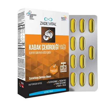 Aceite de semilla de calabaza Zade Vital 320 mg 60 cápsulas - Apoyo natural
