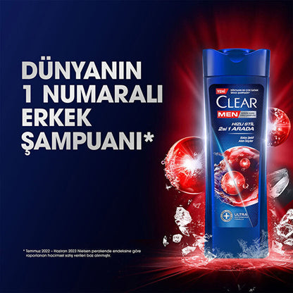 Champú anticaspa Clear Men - Tratamiento para el cuero cabelludo | 12 oz fl