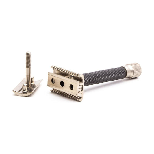 Parker Variant Adjustable Open Comb Safety Razor - Graphite [VAR GR OC] Safety Razor Pasteur Pharmacy