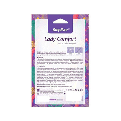 Almohadilla térmica StopEver Lady Comfort para el alivio del dolor menstrual | 8 horas de uso