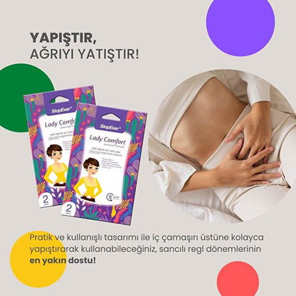 Almohadilla térmica StopEver Lady Comfort para el alivio del dolor menstrual | 8 horas de uso
