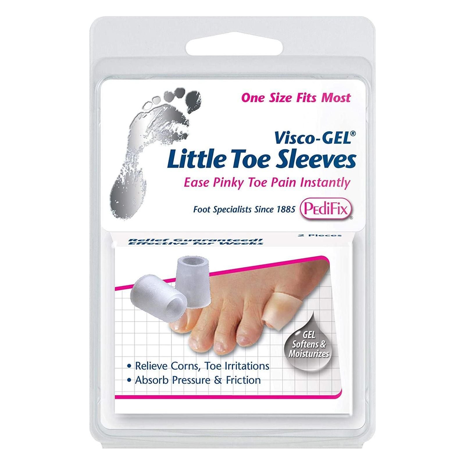 PediFix Visco-Gel Little Toe Sleeves 2 Ct Toe Sleeves Pasteur Pharmacy