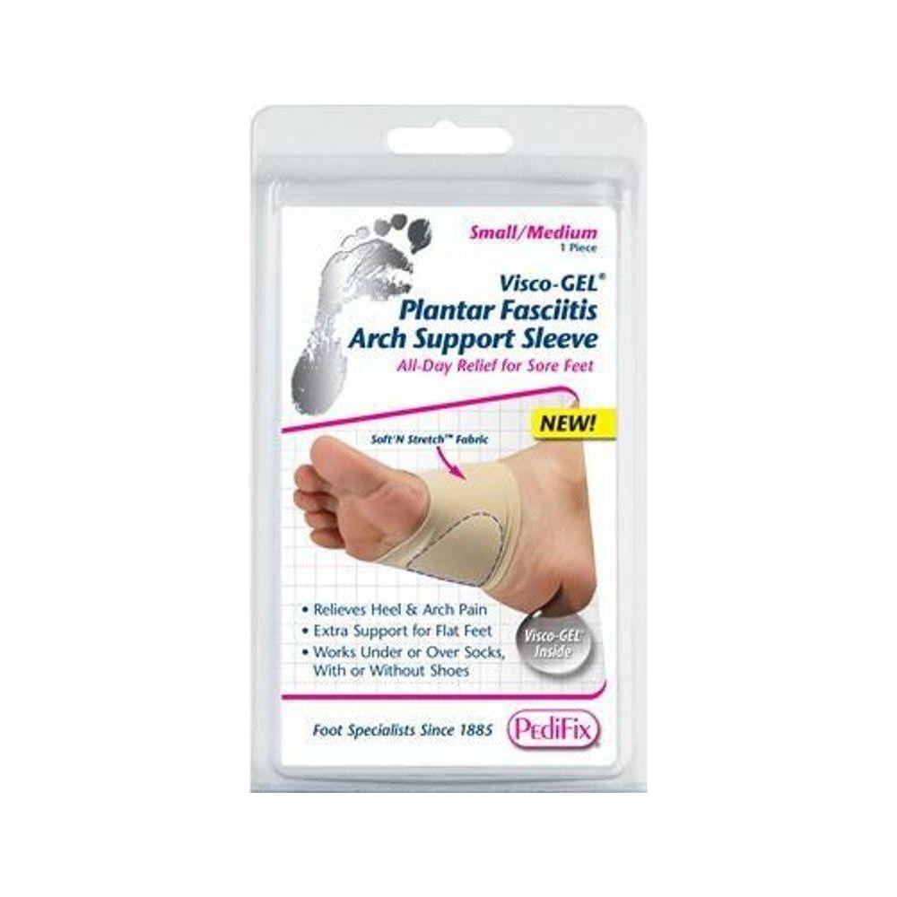 PediFix Plantar Visco-Gel Sleeve Arch Support Small/Medium 1 Count Arch Support Pasteur Pharmacy