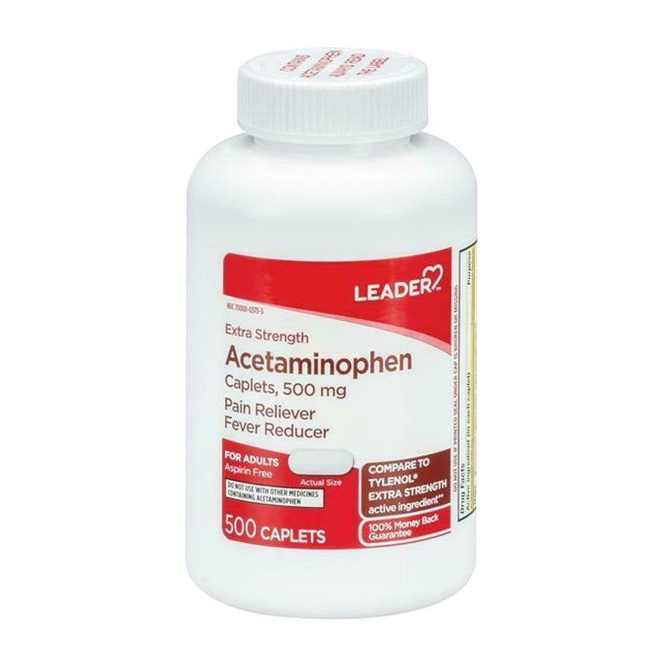 Leader Tm Extra Strength Pain & Fever 500Mg Tablets 500 Ct(Compare to Extra Strength Tylenol) Medicine & Drugs Pasteur Pharmacy