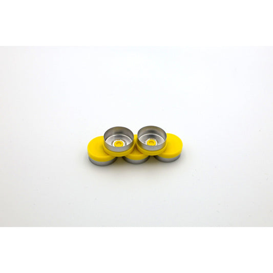 Aluminum Flip-Off Cap Seals, 20mm, Yellow, 1000 per Bag/Pack Packaging Machines Pasteur Pharmacy