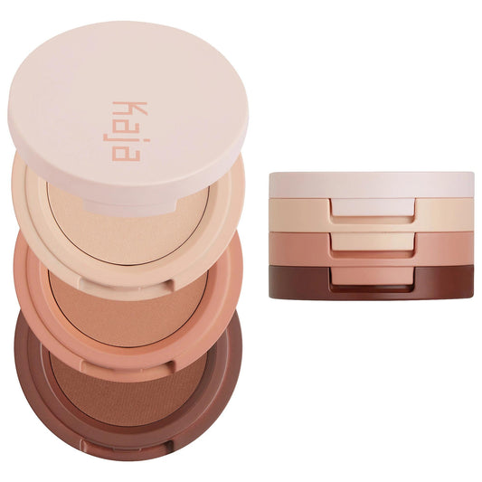 Kaja Eye Bento Bouncy Eyeshadow Trio: paleta de sombras de ojos, libre de crueldad animal y de belleza limpia, ideal para ojos sensibles