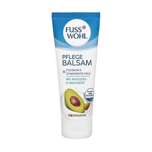 Bálsamo hidratante para pies Fusswohl para piel seca y agrietada - Cuidado natural de los pies con urea y aceite de aguacate