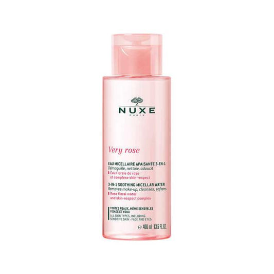 Nuxe Very Rose 3-in-1 Micellar Water - Natural Makeup Remover & Skincare for Dry Skin
