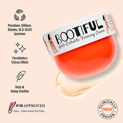 Crème raffermissante anti-cellulite Bootiful 200 ml - Lissante et tonifiante | Végétalien