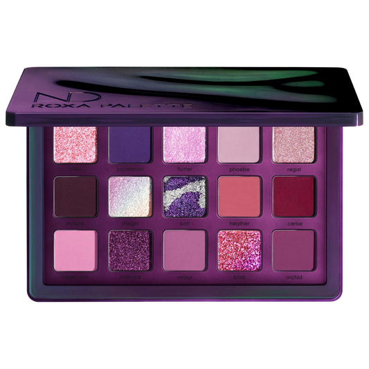 Paleta de sombras de ojos Natasha Denona Roxa: 15 tonos vibrantes en púrpura y fucsia - Edición limitada, sombras de ojos mate sedosas y brillantes