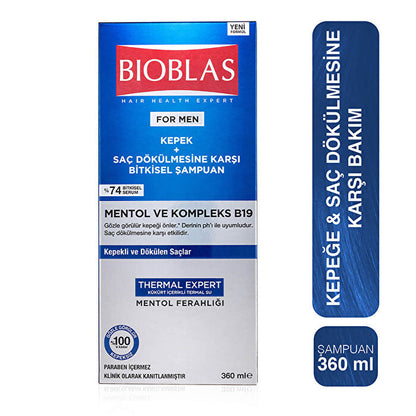 Champú Bioblas de Menta con Complejo B19 - 12oz | Cuidado Anticaspa