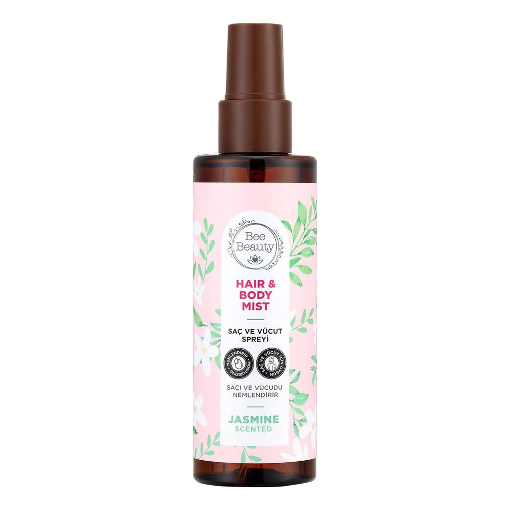 Brume parfumée pour le corps et les cheveux Bee Beauty Jasmin, parfum rafraîchissant, 155 ml