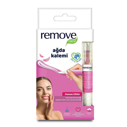 Stylo épilateur à la cire Remove Care - Mise en forme facile des sourcils et épilation du visage pour peaux sensibles