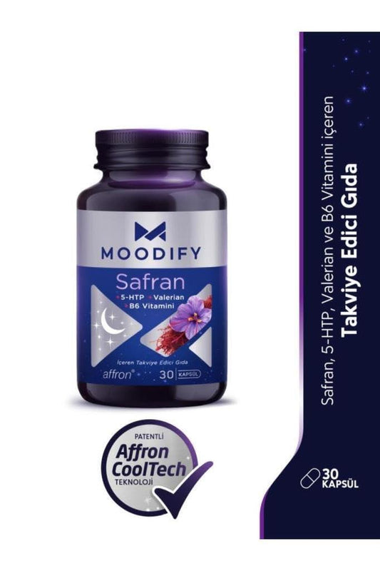 Moodify - Safran Extract with 5-HTP, Valerian, Vitamin B6 - 30 Capsules