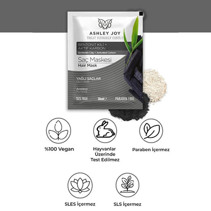 Mascarilla capilar voluminizadora y fortalecedora Ashley Joy: Aceite de murumuru y extracto de bambú para cabello tratado químicamente - Protección térmica y engrosamiento