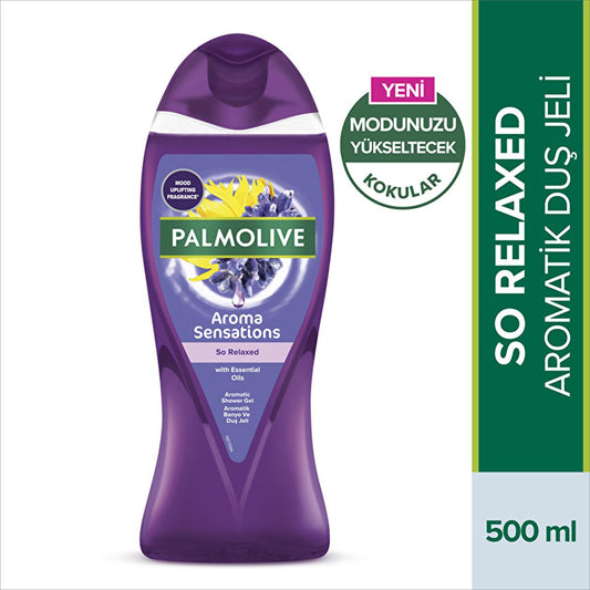 Gel douche aromatique Palmolive Aroma Sensations So Relaxed - Ingrédients naturels, lavande et ylang-ylang - 500 ml