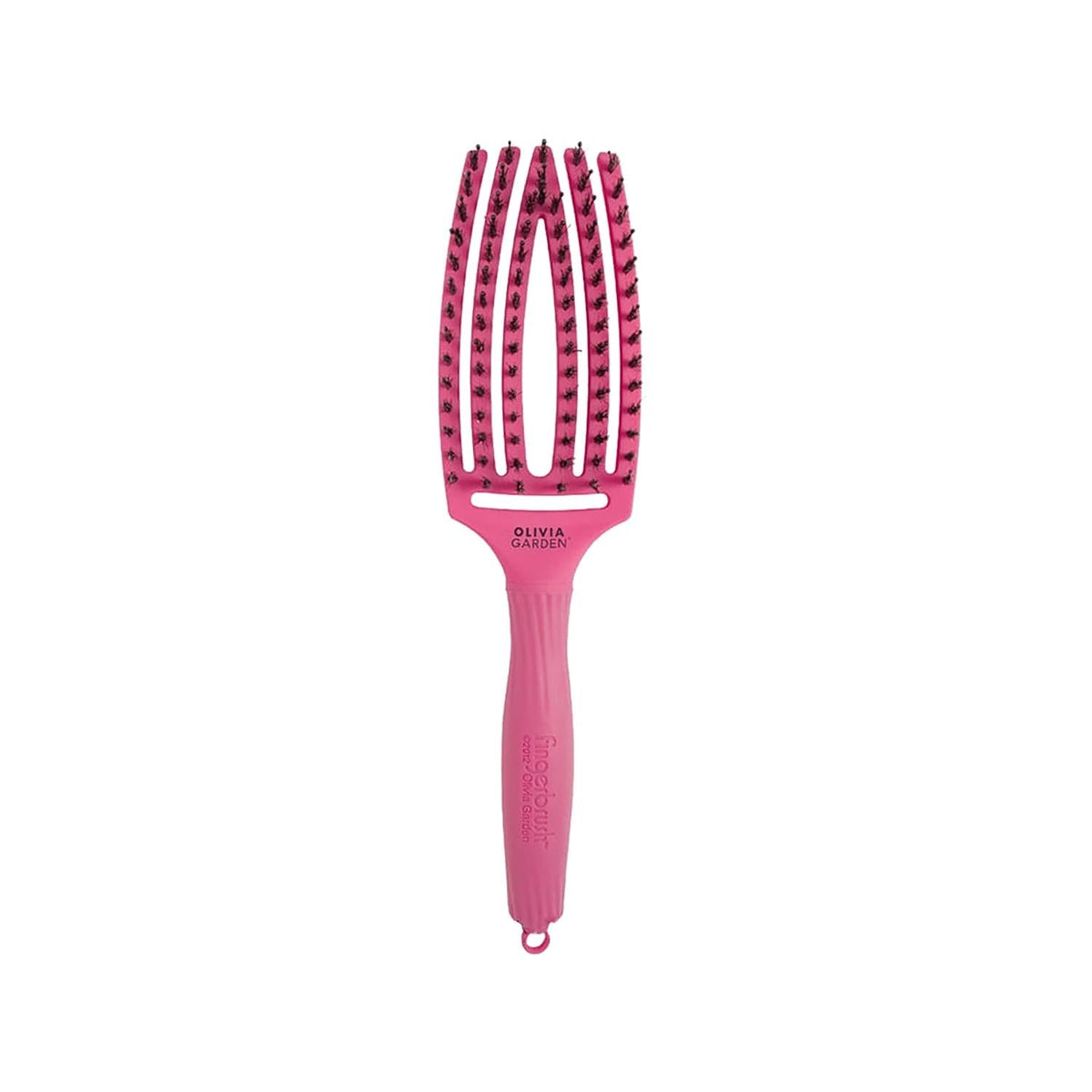 Olivia Garden Finger Brush Combo Pink Hair Brush for Gentle Hair Care and Personal Grooming