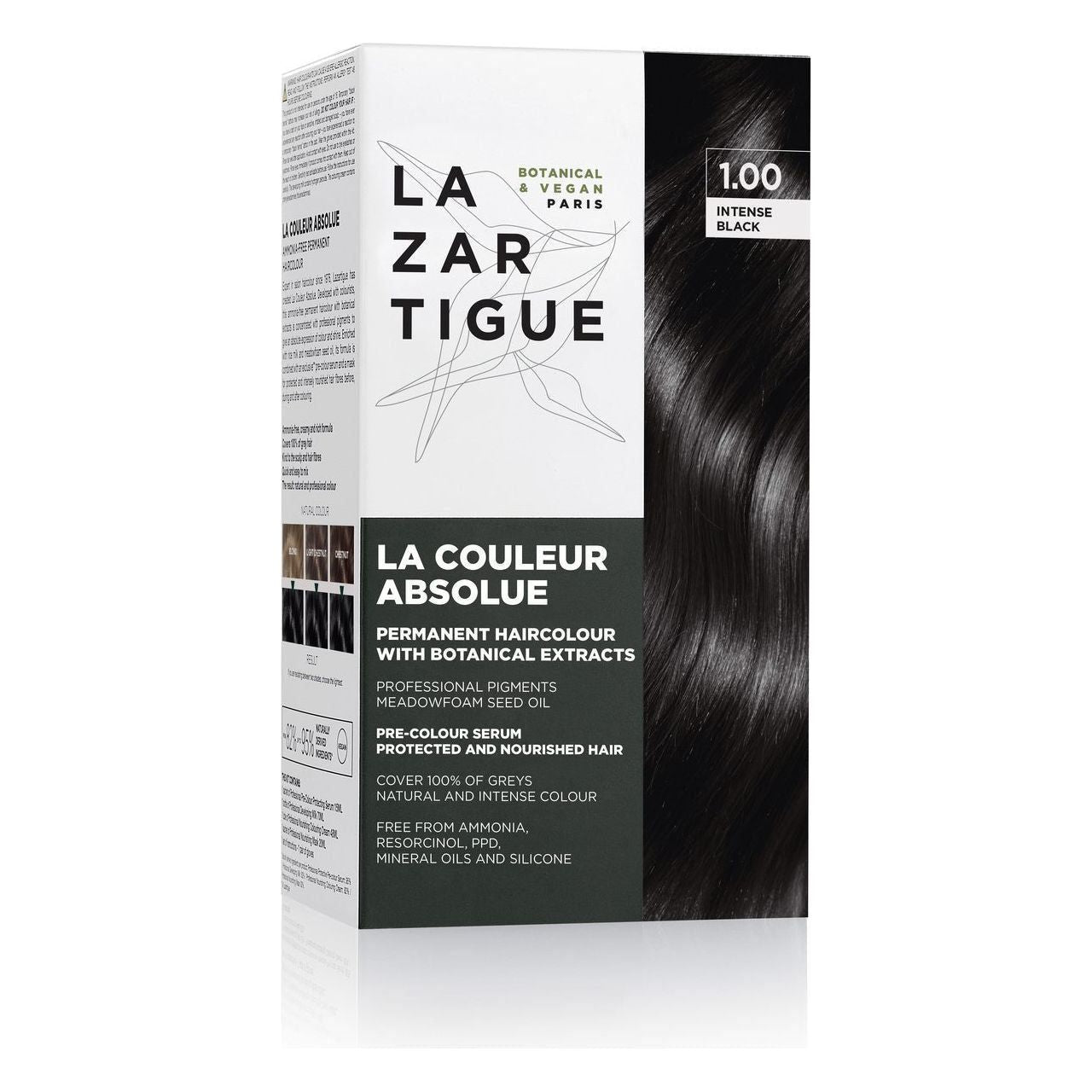 Lazartigue La Couleur Absolue Permanent Hair Color Kit 1.00 Intense Black Hair Color Kit Pasteur Pharmacy