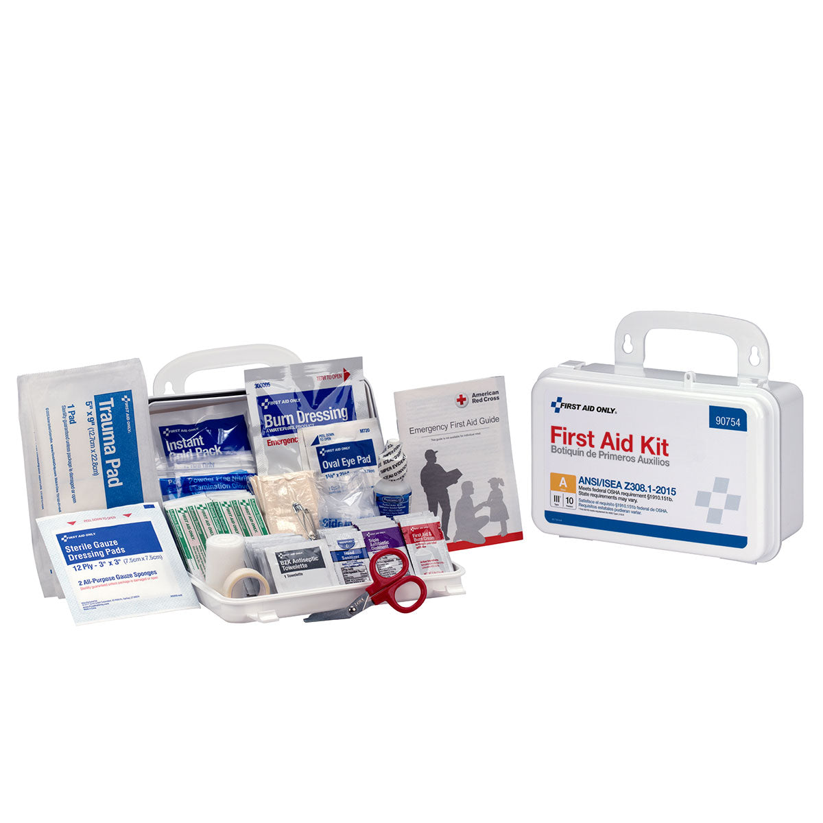 First Aid Kit (10-Person Capacity) with Manual, 1 Dispenser Box First Aid Kits Pasteur Pharmacy