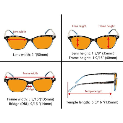 10 Pack Orange Lens Cat Eye Blue Light Blocking Reading Glasses DS9111 Eyeglasses Pasteur Pharmacy