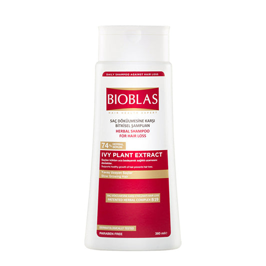 Shampooing anti-chute à l'extrait de lierre Bioblas 360ML - Favorise la pousse des cheveux