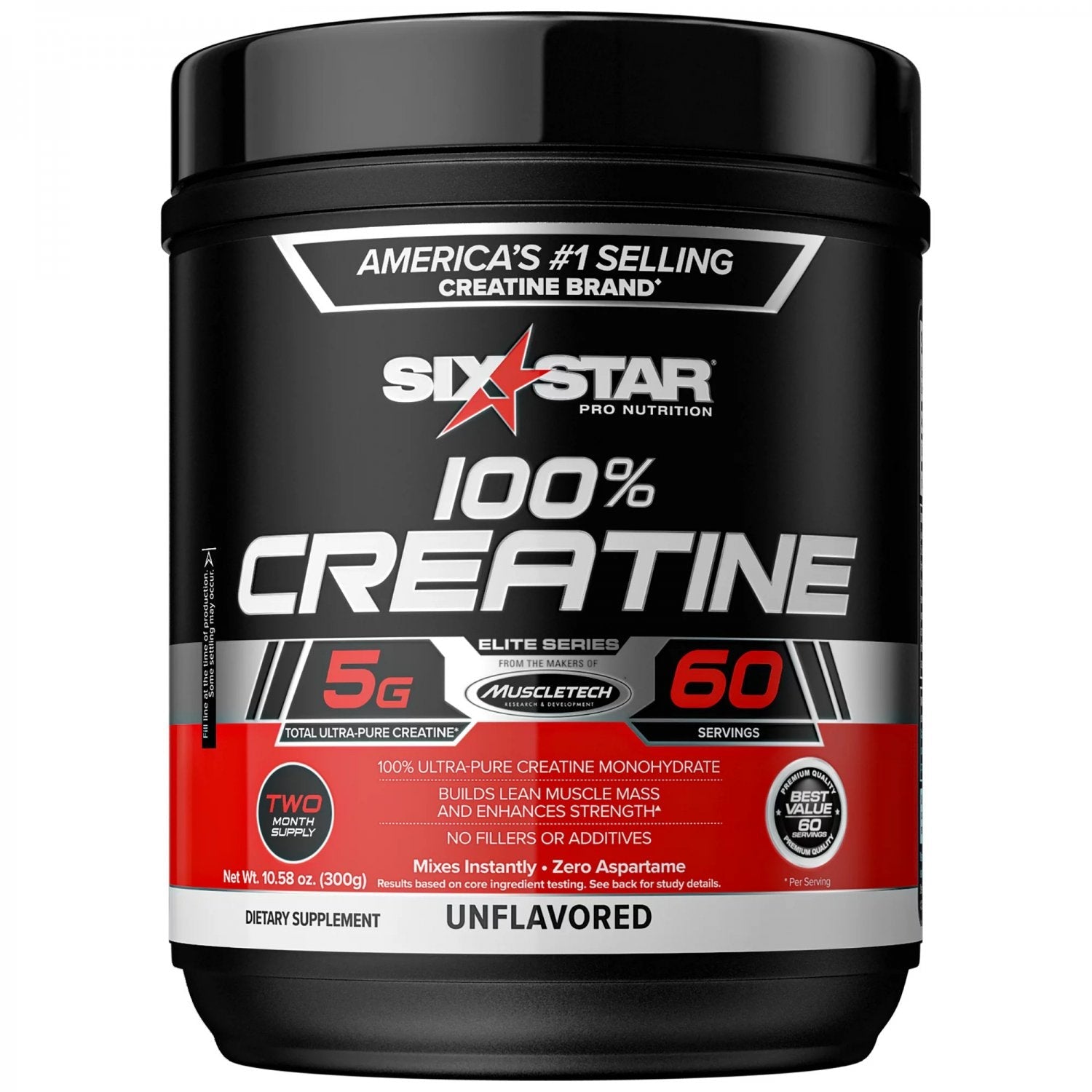 Six Star Pro Nutrition 100% Creatine Unflavored Powder, 10.58 Oz Sports & Energy Drinks Pasteur Pharmacy