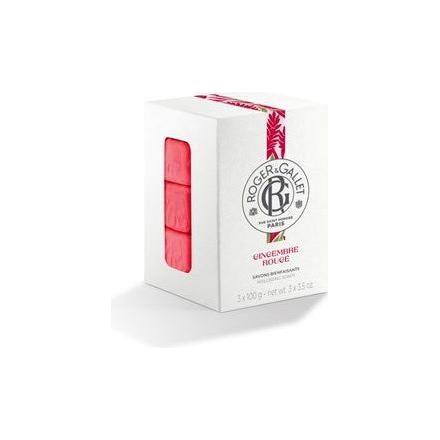 Roger & Gallet Gingembre Rouge Wellbeing Soaps Box of 3x3.5 oz Bar Soap Pasteur Pharmacy