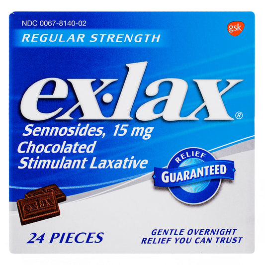Ex-Lax Stimulant Laxative 15Mg Chocolate 24Ct Health & Beauty Pasteur Pharmacy