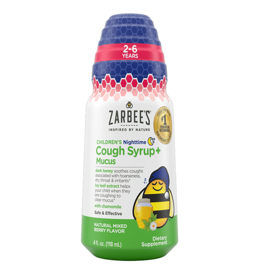 Zarbee's Cough Syrup Mucus, Children's, Nighttime, Natural Mixed Berry Flavor 4 Fl Oz Respiratory Care Pasteur Pharmacy