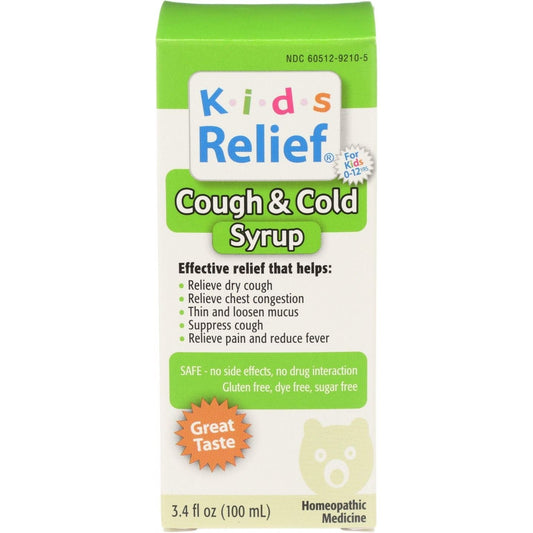Kids Relief Cough & Cold Syrup, 3.4 Fl Oz Medicine & Drugs Pasteur Pharmacy