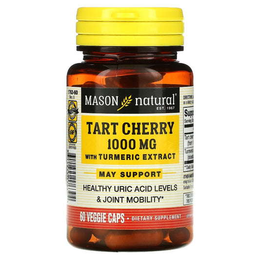Mason Natural® Tart Cherry with Turmeric Extract (1,000 mg) – 60 Veggie Caps Vitamins & Supplements Pasteur Pharmacy