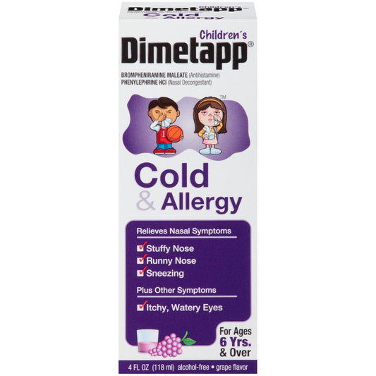 Dimetapp Children's Cold & Allergy Grape Flavor Liquid 4.00 Fl Oz Health & Beauty Pasteur Pharmacy