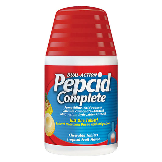 Pepcid Complete® Dual Action Acid Reducer + Antacid – Tropical Fruit (Chewable Tablets) Health & Beauty Pasteur Pharmacy
