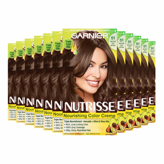 Garnier Nutrisse Nourishing Color Crème – 51 Medium Ash Brown (Cool Macadamia) Hair Color Pasteur Pharmacy