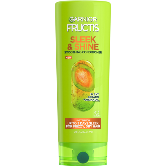 Fructis Garnier Sleek & Shine Conditioner, Frizzy, Dry, Unmanageable Hair - 12 Fl. Oz Conditioners Pasteur Pharmacy