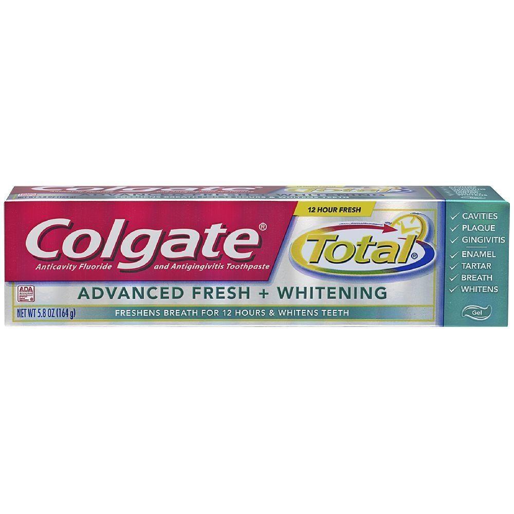 Colgate Total Toothpaste, Anticavity Fluoride And Antigingivitis, Advanced Fresh + Whitening, Gel