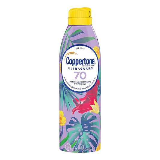 Coppertone Ultra Guard Sunscreen Continuous Spray Broad Spectrum SPF 70, 5.5 Ounces Sunscreen Pasteur Pharmacy